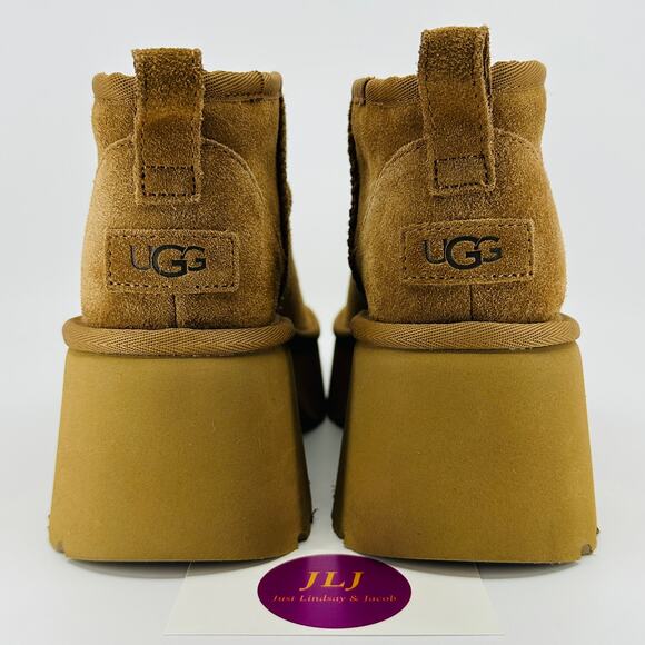 UGG Womens Classic Ultra Mini New Heights Chestnut Platform Boots 1158311 Size 7 - Picture 6 of 12